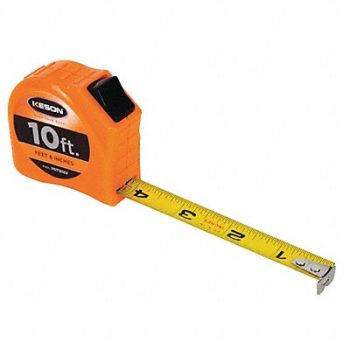 KESON Tape Measure 5/8 In x 10 ft Orange In/Ft, 22N887