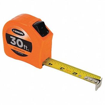 KESON Tape Measure 1 In x 30 ft Orange In./Ft., 22N891