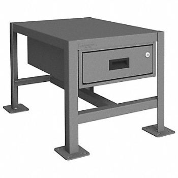 DURHAM MFG Fixed Work Table Steel 24 W 18 D, 22ND73