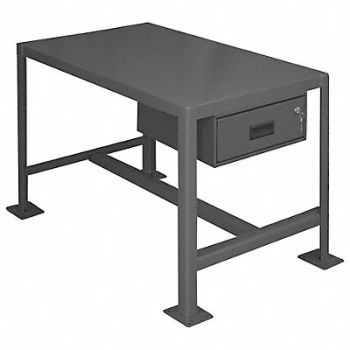 DURHAM MFG Fixed Work Table Steel 48 W 24 D, 22ND97