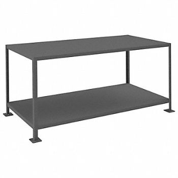 DURHAM MFG Fixed Work Table Steel 72 W 36 D, 22NE10
