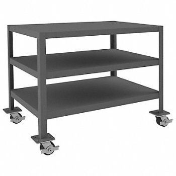 DURHAM MFG Mbl Mach Table 24x36x30 2000 lb 3 Shlf, 22NE37