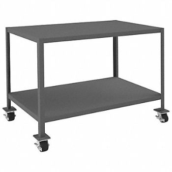 DURHAM MFG Mbl Mach Table 30x48x36 3000 lb 2 Shlf, 22NE48