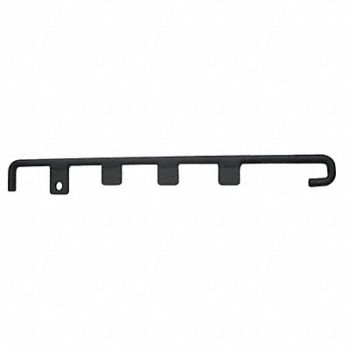 GRAINGER APPROVED Locking Bar Fixed Position Black Wrinkle, 22NY06