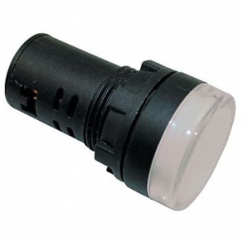 DAYTON Raised Indicator Light 22mm 240V White, 22NZ10