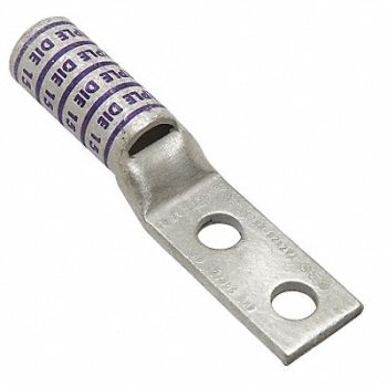 BURNDY TwoHoleLugCmprsnConn Long Purple 15, 22P087