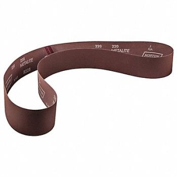 NORTON J5541 Sanding Belt 60 in L 2 1/2 in W 220 G, 22PE15