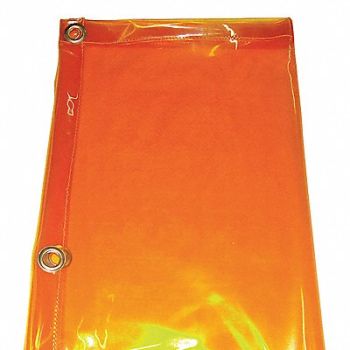 WESTWARD J4038 Welding Curtain 4 ft H 6 ft W Yellow, 22RN56
