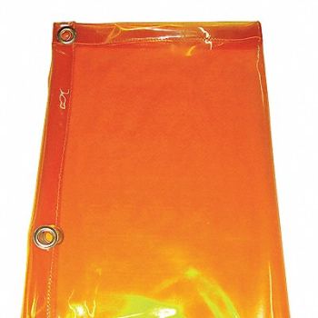 WESTWARD J4040 Welding Curtain 6 ft H 8 ft W Yellow, 22RN58
