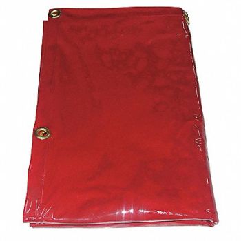 WESTWARD J4040 Welding Curtain 6 ft H 8 ft W Red, 22RN61