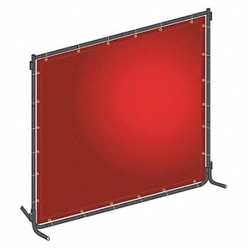 WESTWARD J4042 Welding Screen 6 ft H 6 ft W Red, 22RN72
