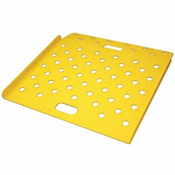 GRAINGER APPROVED Curb Ramp Alum. Yellow 30 in W 30 in L, 22RR24