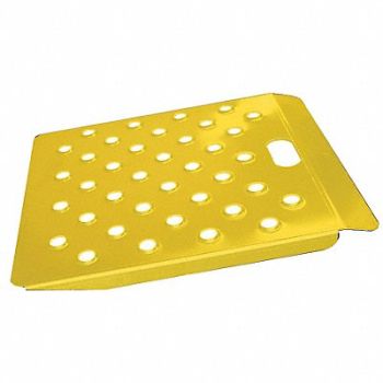 GRAINGER APPROVED Curb Ramp Alum. Yellow 22 in W 24 in L, 22RR25