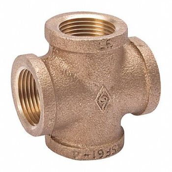 GRAINGER APPROVED Cross Brass 1 in Pipe Size Female NPT, 22UL22