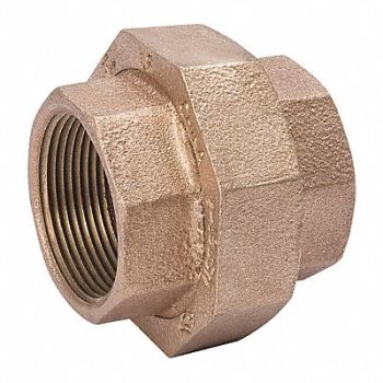 GRAINGER APPROVED Union Brass 3/8 in Pipe Size FNPT, 22UL26