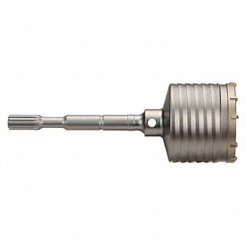 MILWAUKEE Hammer Drill Core Bit Spln 2-5/8x11-3/8, 22UP80