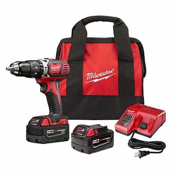 MILWAUKEE Cordless Hammer Drill Kit 18.0V 1/2 In., 22UT52