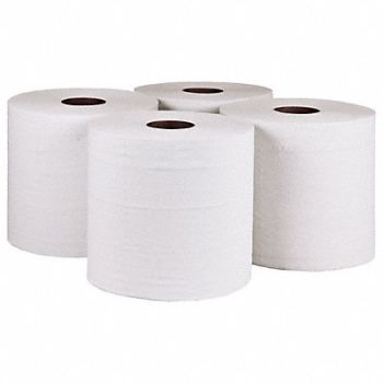 TOUGH GUY Paper Towel Roll 600 White PK4, 22UY44