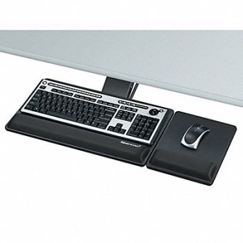 FELLOWES Keyboard Tray Blk Glide Track 21-3/4 In., 22W780