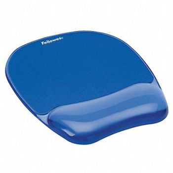 FELLOWES Mousepad w/Wrist Support Blue, 22W811