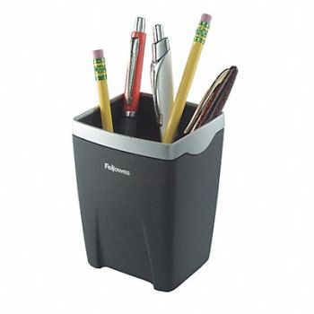 FELLOWES Pencil Cup Black/Silver, 22W893