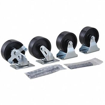 GRAINGER APPROVED Standard Plate Caster Swivel/Rigid PK4, 22W970
