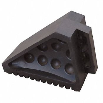 GRAINGER APPROVED Wheel Chock Molded Rubber Black, 22XW83