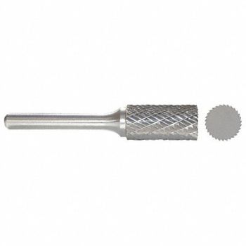 GRAINGER APPROVED Cylinder Bur SA Carbide 1/8 Double Cut, 22YA28