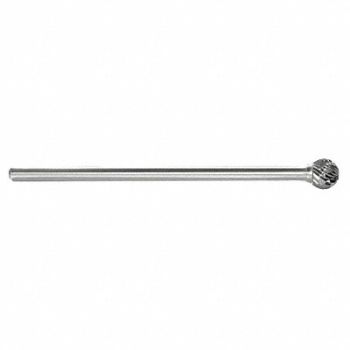 GRAINGER APPROVED Ball Bur SD Single End 1/4 Carbide, 22YD76