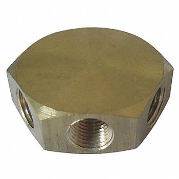 SPEEDAIRE Air Gun Manifold Brass 3/4 L, 22YK91