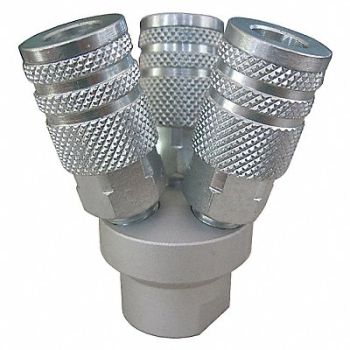 SPEEDAIRE Air Gun Manifold Aluminum 3 1/8 L, 22YK99