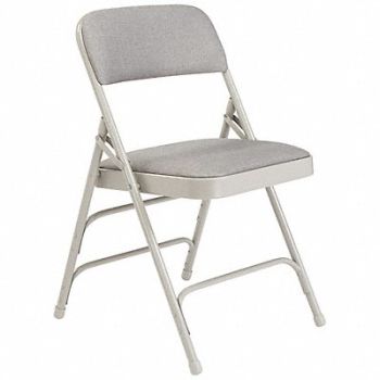 NATIONAL PUBLIC SEATING Folding Chair Gray 18-3/4 in PK4, 8E156