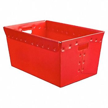 DIVERSI-PLAST Nesting Ctr Red Solid CorrugatedHDPE PK3, 2CEV2