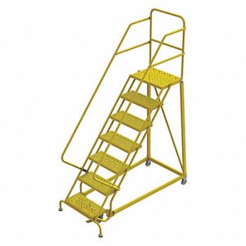 TRI-ARC Rolling Ladder Steel Safety Angle 7-Step, 231C91