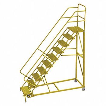TRI-ARC Rollng Ladder Steel Safety Angle 10-Step, 231D13