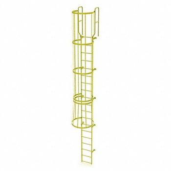 TRI-ARC Ladder Steel WalkThru Fixed Cage 19-Rung, 231D67