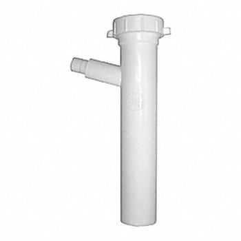 JONES STEPHENS PVC Dishwasher Tailpiece SJ 1-1/2x 8x1/2, 231F86