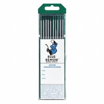 BLUE DEMON Pure Tungsten Electrode 3/32 x7 PK10, 232G05