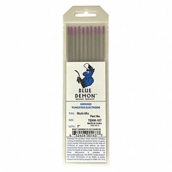 BLUE DEMON Rare Earth Tungs Electrode 3/32x7 PK10, 232G11