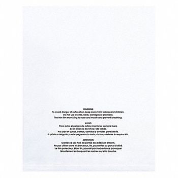 PARTNERS BRAND Flat Suffocation Warning Bag 9x12 PK100, 232L96