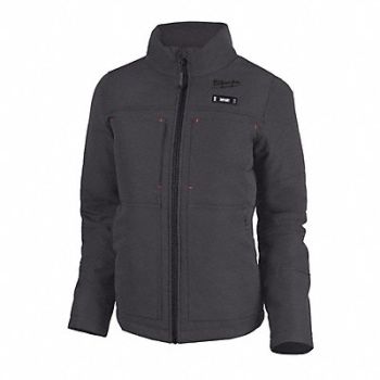 MILWAUKEE Heated Jacket Women Zipper Gray 2XL 12V, 793Z11