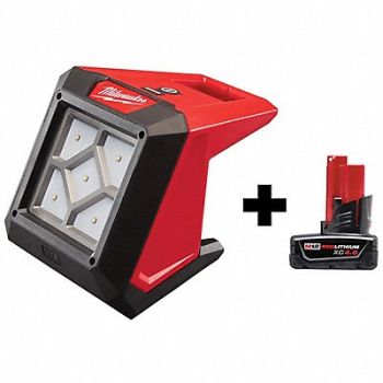MILWAUKEE M12 ROVER Mounting Light M12 XC4.0 Batt, 385JN2