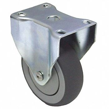 GRAINGER APPROVED NSF-Listed Plate Caster Rigid 300 lb., 455U16
