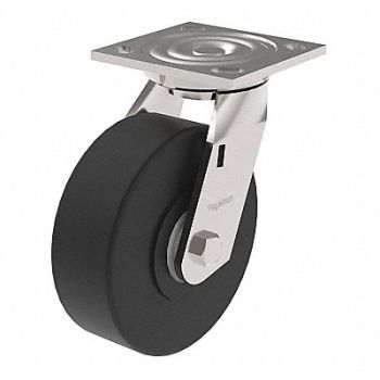 GRAINGER APPROVED NSF-Listed Plate Caster Swivel 1250 lb., 489A52