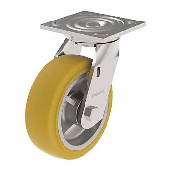 GRAINGER APPROVED NSF-Listed Plate Caster Swivel 1200 lb., 489C03