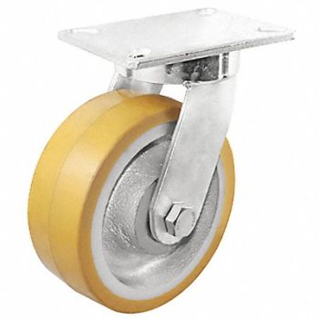 GRAINGER APPROVED Kingpinless Plate Caster Swivel 3000 lb., 455T94