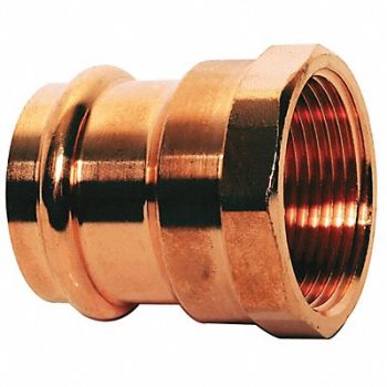 JONES STEPHENS Copper Female Adaptr P x Fpt 3/4 x 3/4, 237C64