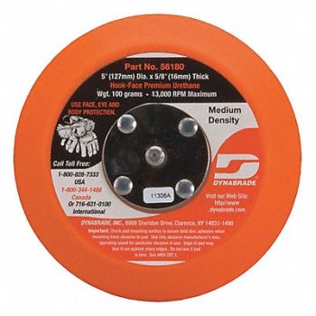 DYNABRADE Non-Vacuum Disc Pad 5 dia., 239F09