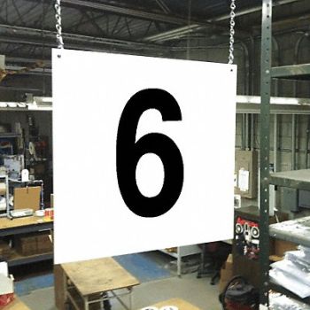 STRANCO INC Hanging Aisle Sign Legend 6, 23J621