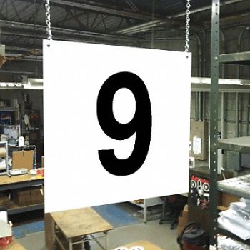 STRANCO INC Hanging Aisle Sign Legend 9, 23J624